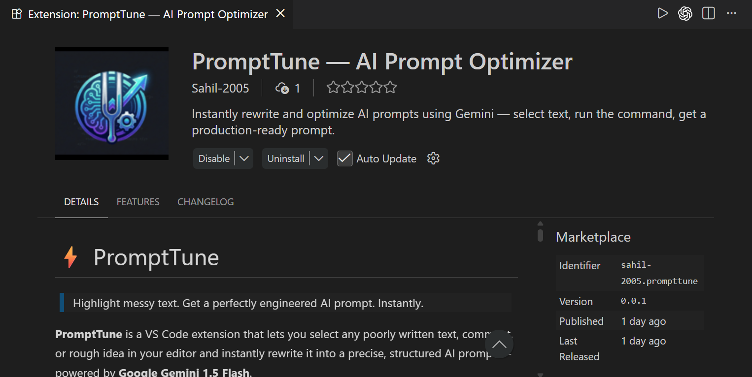 PromptTune