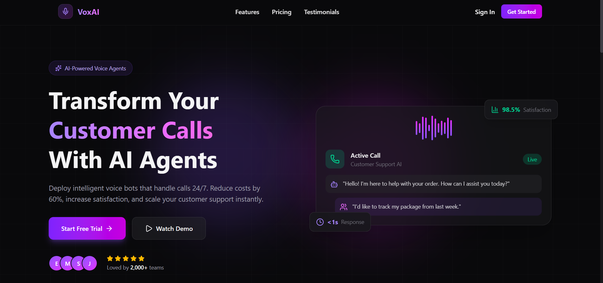 VoxAI - Intelligent Voice Agents